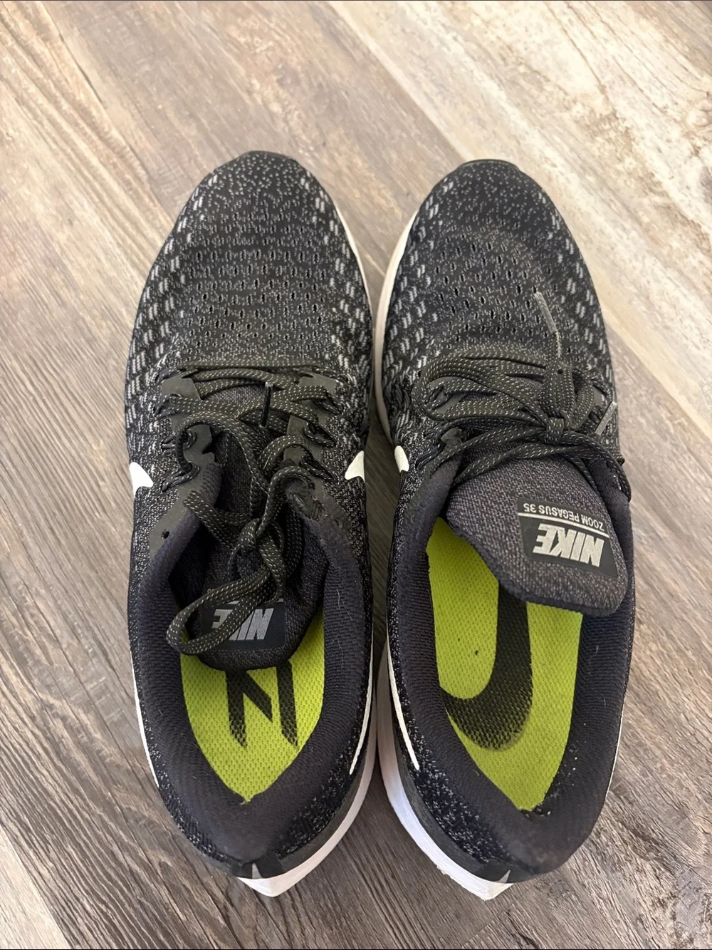 Nike Black and White Flyknit Running Sneakers